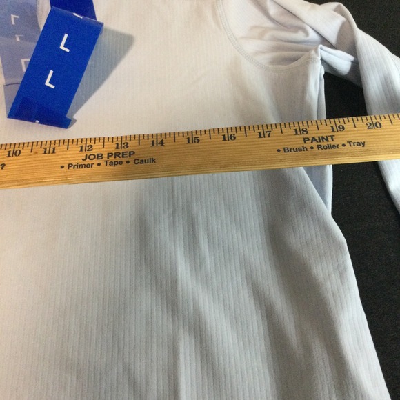 Mondetta LightBlue Long Sleeve QuarterZip Athletic Top with Thumbholes Women's L - Picture 6 of 9